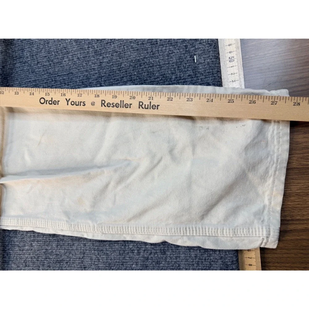 Dickies Carpenter Pants 32x30 Mens Cream White Heavyweight Workwear Stained Y2K